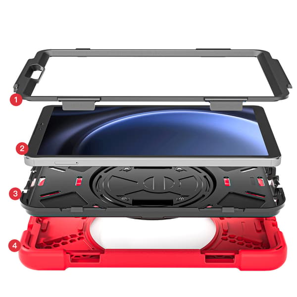 Etui Iskunkestävä Galaxy Tab A9 8.7 2023 - Punainen