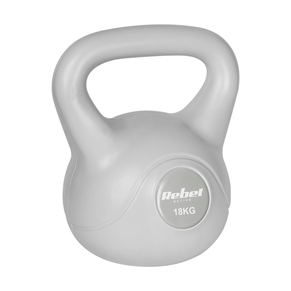 Kettlebell 18 kg grå kettlebell håndvægtbold til ABS Rebel-øvelser