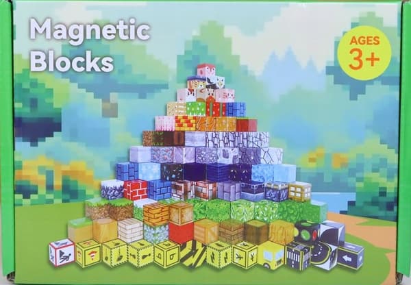 MAGNETISKA BLOCKER MINECRAFT-KUBER 100 BLOCKER ARRANGERINGSKUBER
