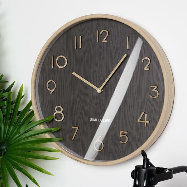 Seinäkello harmaa 38 cm