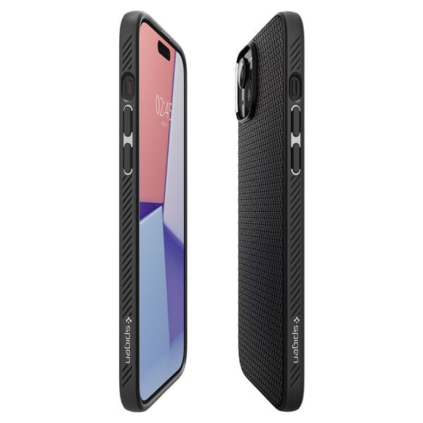 Spigen Liquid Air – Skal till iPhone 15 (Mattsvart)
