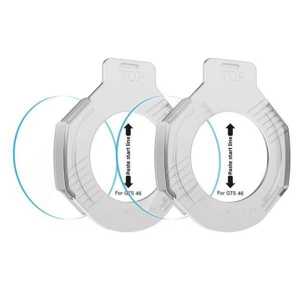 Tech-Protect Easy Set+ 2-pack härdat glas för Huawei Watch GT 5 46 mm - transparent