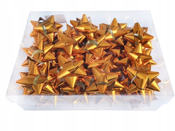 Självhäftande rosetter 8 cm, guld 36 st. 1 förpackning.