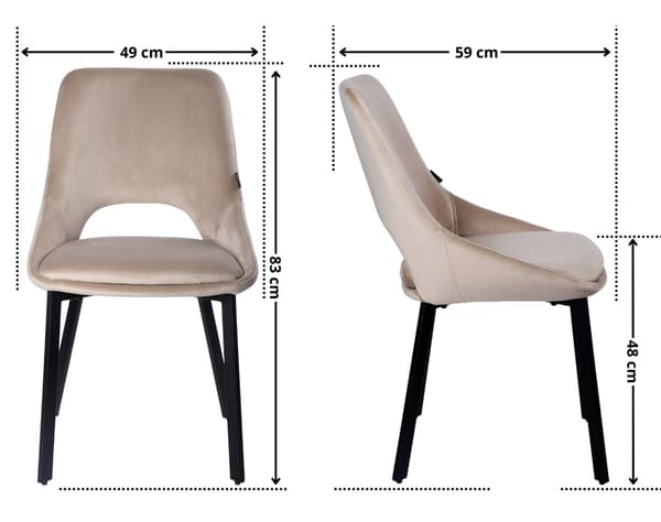 LUMO polstret lænestol, beige velour