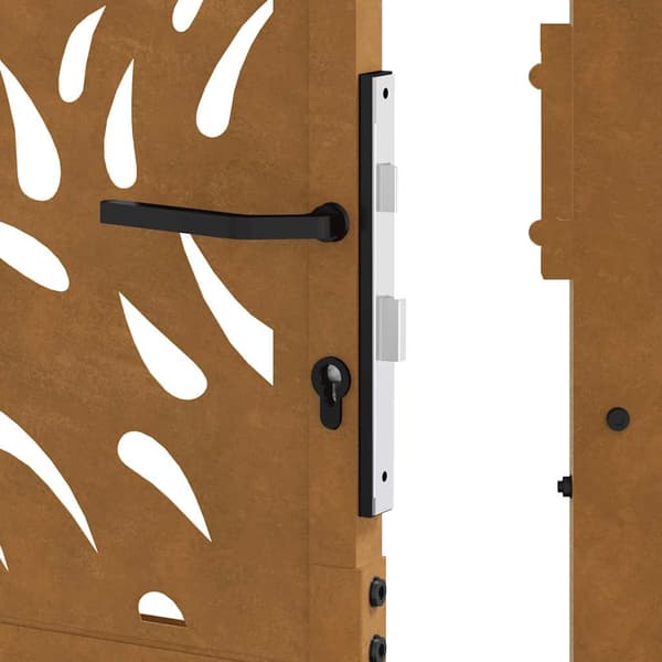 vidaXL havelåge 105x105 cm rustfrit stål flammemønster