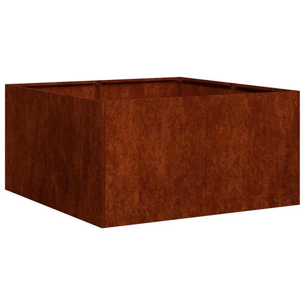 vidaXL rusten urtepotte 80x80x40 cm rustfrit stål