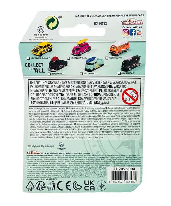 MAJORETTE VW VOLKSWAGEN TRANSPORTER T1 SORT 243F-1 1:59