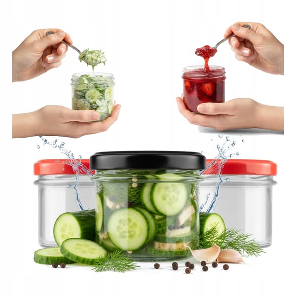 50x GLASKRUS, 140 ml, HONNING, MARMELADE, KRYDDERIER, JUICE