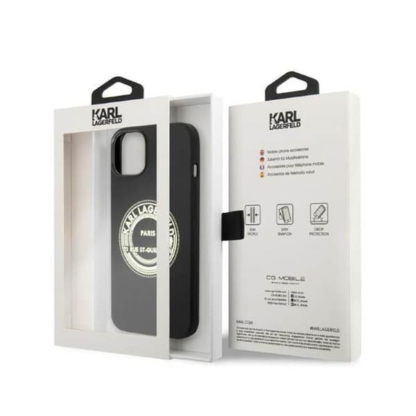 Karl Lagerfeld Silikone RSG - iPhone 14 Plus Etui (Sort)