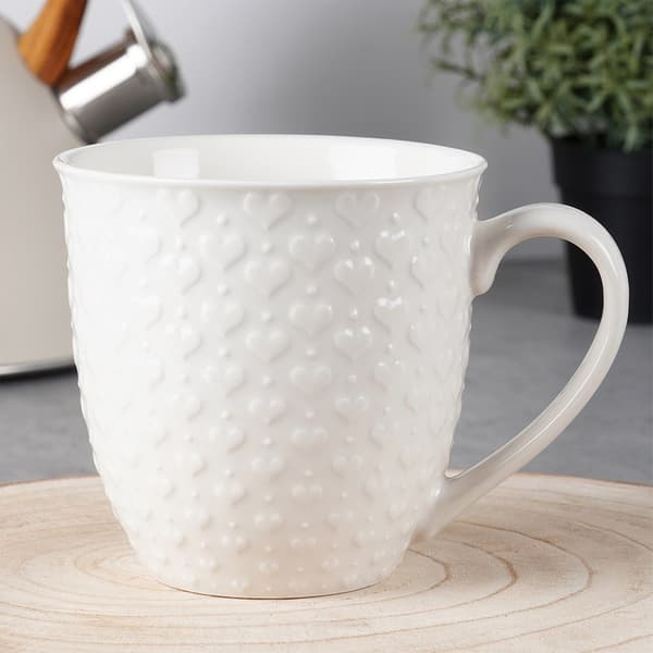 Keramisk krus med hjerter 580 ml