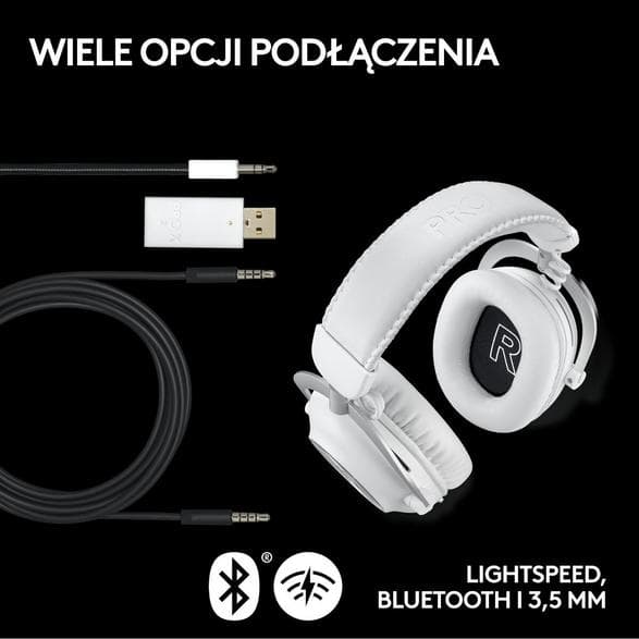 Logitech G Pro X2 Lightspeed trådløse hovedtelefoner hvid