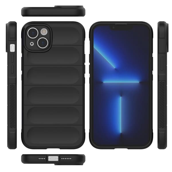 Magic Shield-cover til iPhone 14 Plus fleksibelt pansret cover, sort