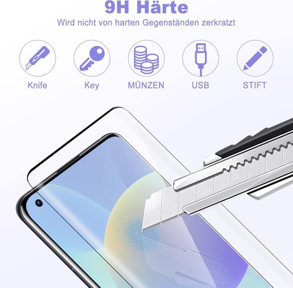 2x 9H HÄRDAT GLAS FÖR ONEPLUS 9 PRO RUNDADE SIDORNA + KAMERASKYDD