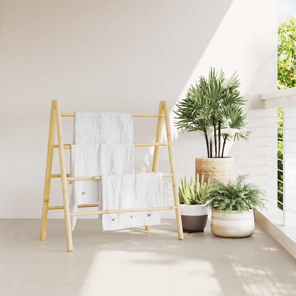 vidaXL Tuplapyyhetikkaat, 4 askelmaa, 90x50x100 cm, bambu
