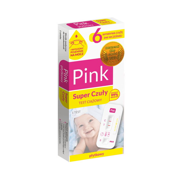 Supersensitiv plade graviditetstest Pink 10 ml/U 1 stk.
