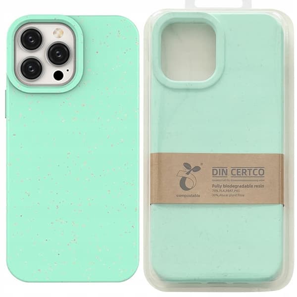Eco Case iPhone 14 Plus cover, silikone, nedbrydelig, mintgrøn