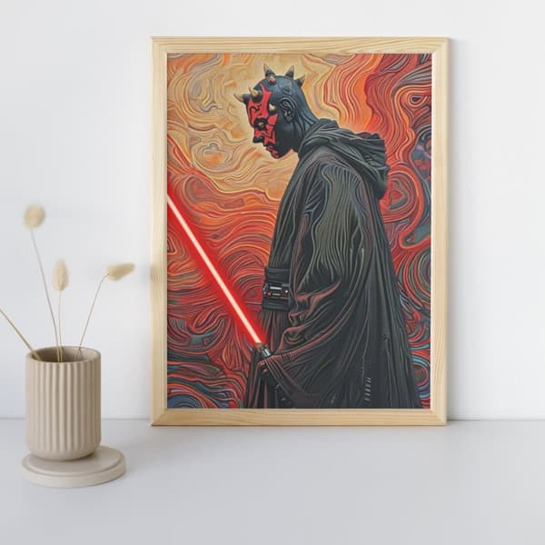 MALING EFTER TAL Billeder til maleri Star Wars Darth Maul 40x50 cm