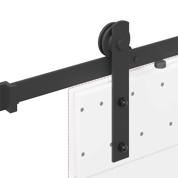 vidaXL monteringssystem til skydedør 152 cm stål sort