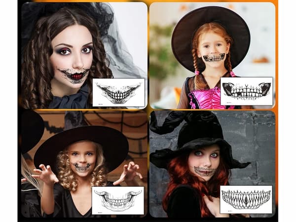 Halloweentatuering 13x7 cm (10000)