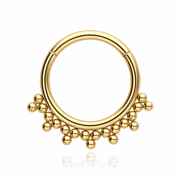 Dekorativ titanium-hoop-ørering - guld - TK-017 1.2/8