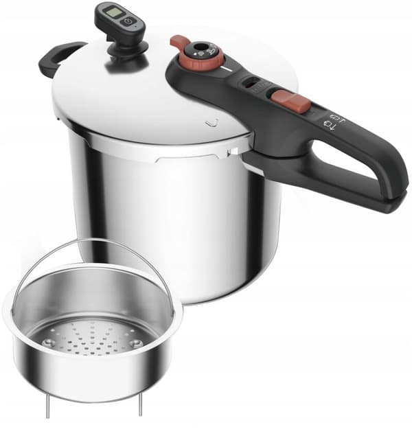 Tefal Secure Pressure 8L trykkoger, rustfrit stål, induktion