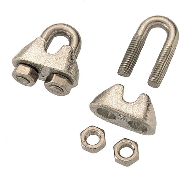 3 mm galvaniseret stålkabelklemme 2 stk.