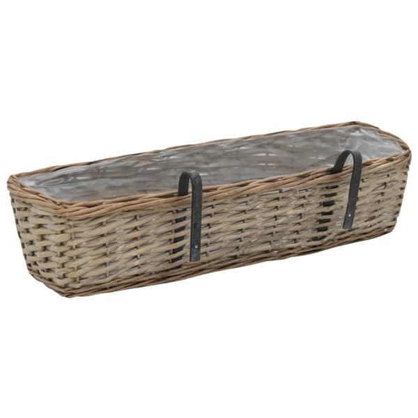 vidaXL Balkongplanter, set om 2, rotting med PE-foder, 60 cm
