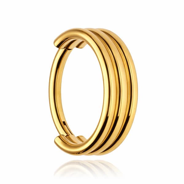 Titanium dekorativ ring CLICKER - guld - TK-034 1.2/10
