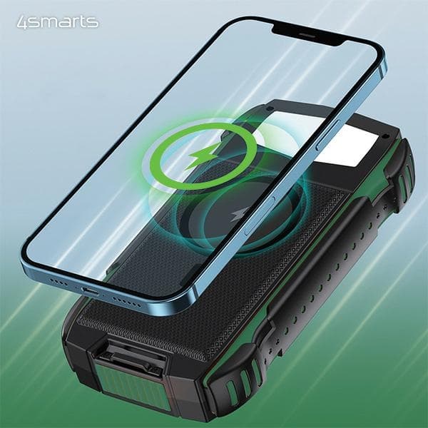 4smarts Solcellsladdare TitanPackRugged UltiMag 20000mAh grön/grön 540244