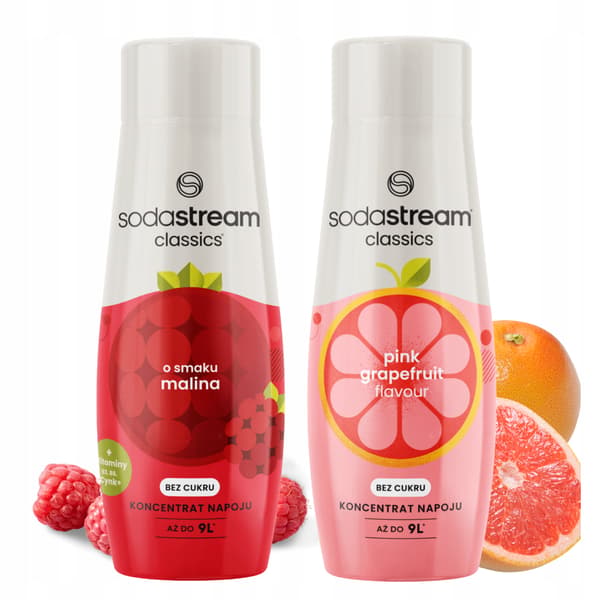 SodaStream sockerfri hallon noll + grapefruktsirap för läskmaskin