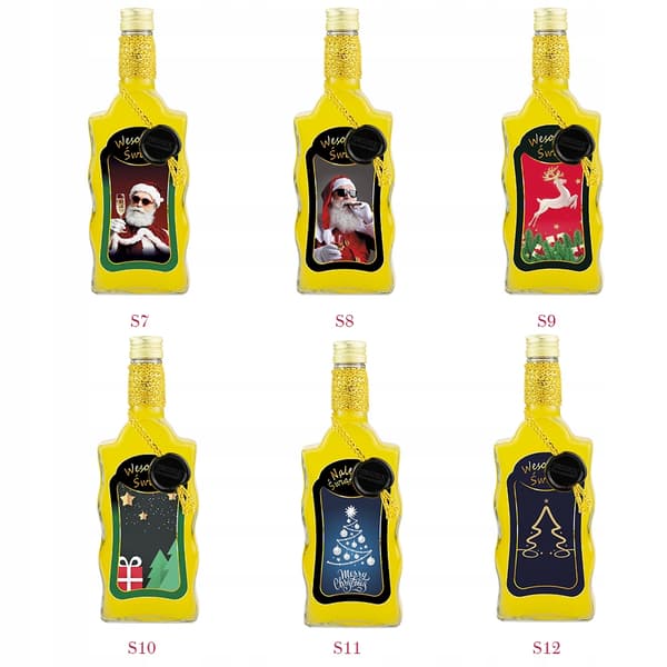 10X FALA-FLASKOR 500ML PREMIUM JULDEKORERADE FLASKOR
