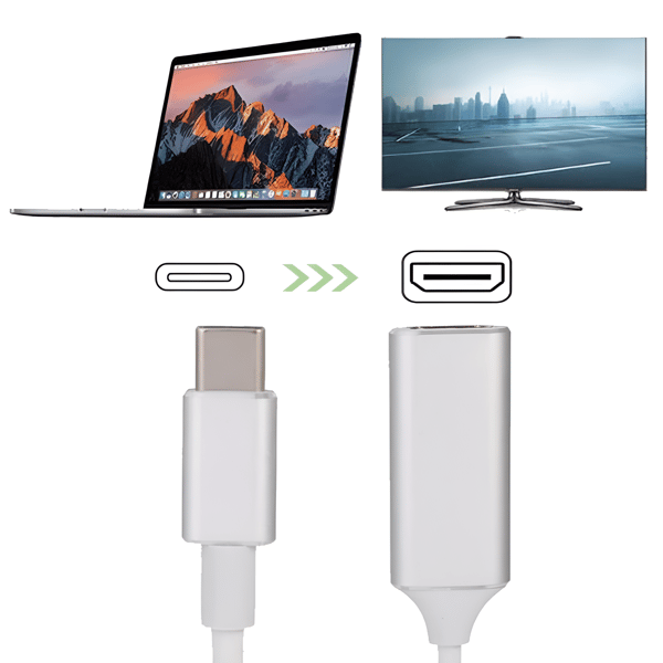 USB-C 3.1 -adapteri HDMI 4K -kaapeli musta