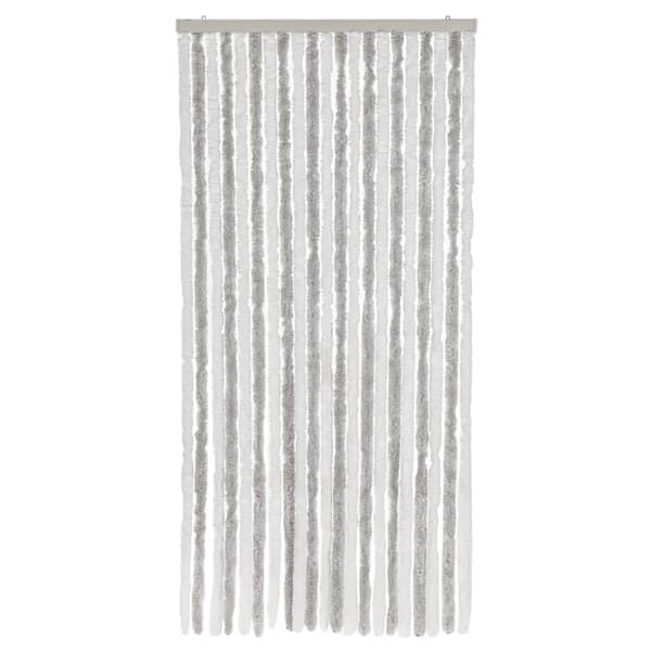 vidaXL Flugnät ljusgrå och vit 90x200 cm chenille