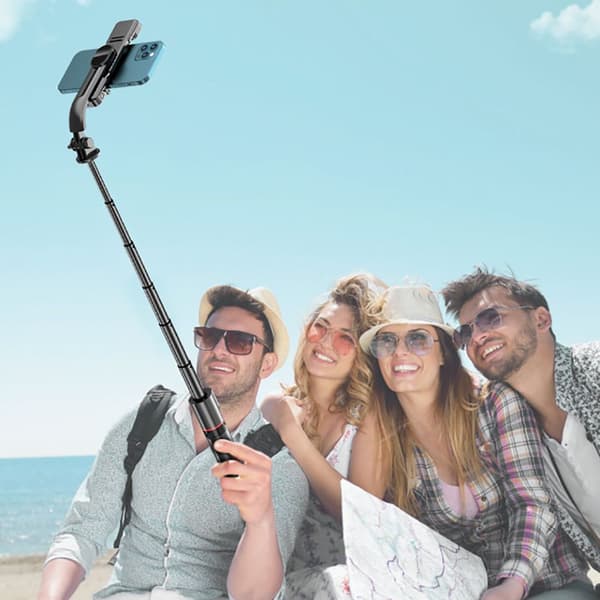 TECH-PROTECT L05S BLUETOOTH-SELFIEKEPPIJALKA JA LED-VALO MUSTA