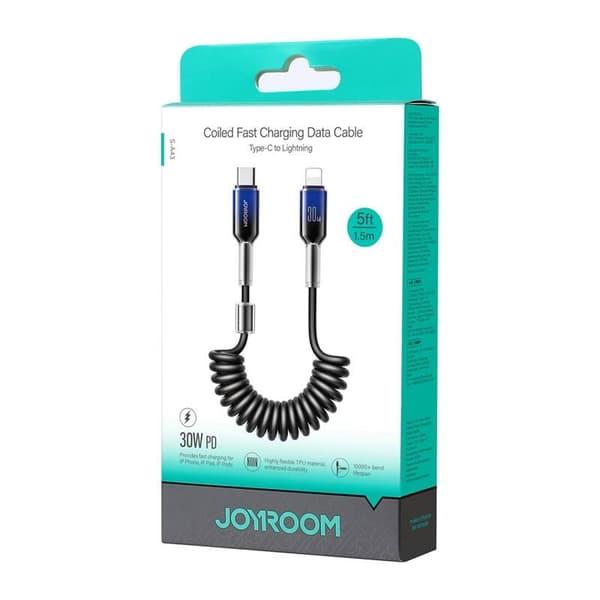 Joyroom S-A43 USB-C Lightning-kaapeli, musta