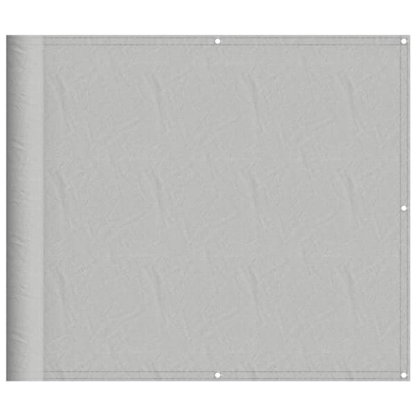 vidaXL balkonskærm lysegrå 90x300 cm 100% oxfordpolyester