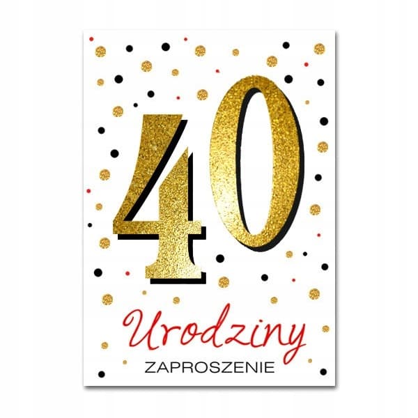 Glitterinbjudan 40 år, 1 st