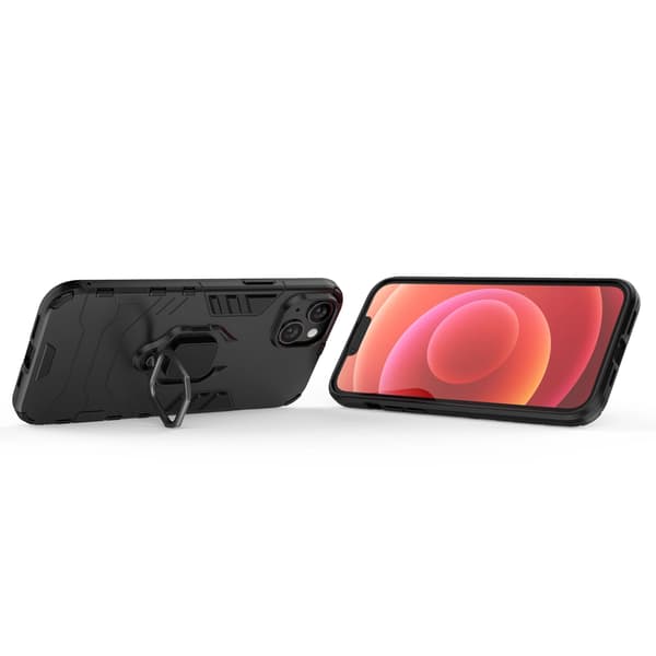Ring Armor cover til iPhone 14 Pro Max pansret cover magnetisk holder ring sort
