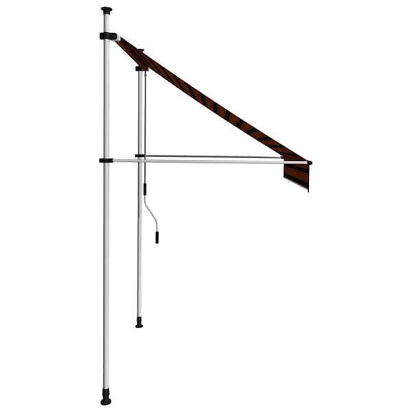 vidaXL Manuell utdragbar markis 200 cm orangebrun