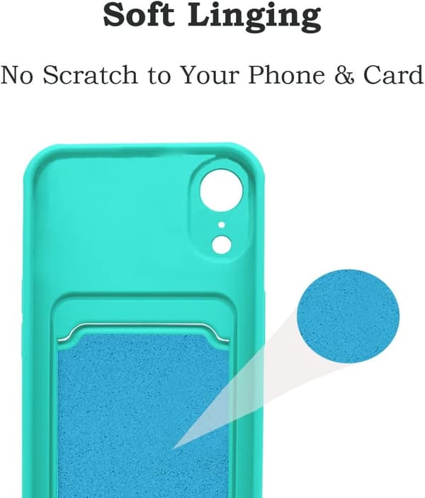 SILIKONE ETUI TIL APPLE IPHONE XR 6.06" TURKIS + KORTSLUKKET