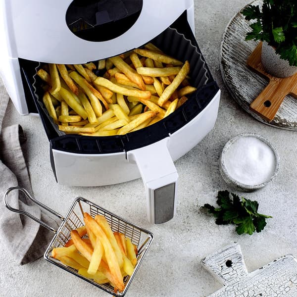 Silikoneindsats til airfryer oliefri sort 20,5 cm
