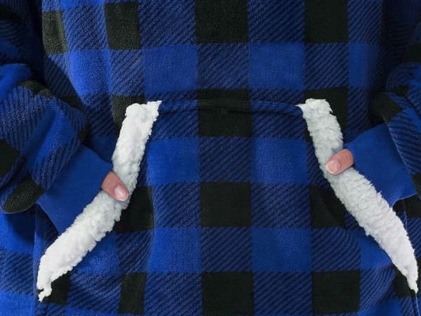 Täcke Tröja Blå Rutig (30)