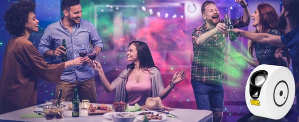 SPIRAL stjerneprojektor natlampe hvid