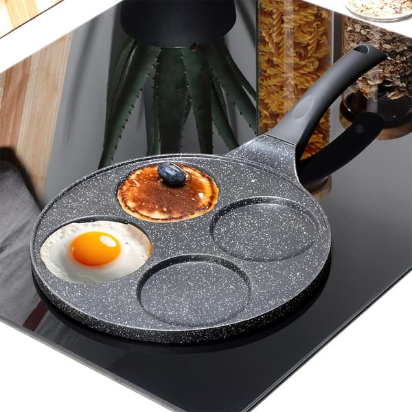 Stekpanna för ägg granit 4 hål BLACK LINE 26 cm