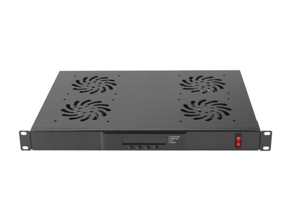 Lanberg 1U LCD 19" tuuletuspaneeli termostaatilla