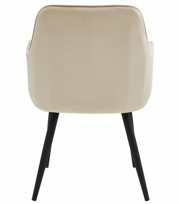 NANA stol - beige velour / sorte ben x 1