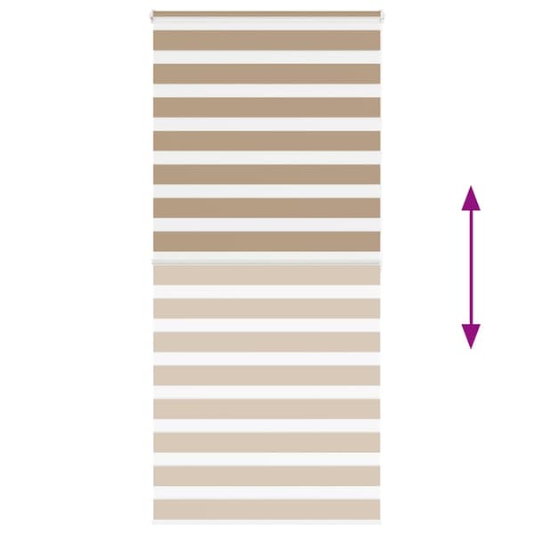 vidaXL Zebrarullgardin, 115x200 cm, Tygbredd 110,9 cm, Polyester