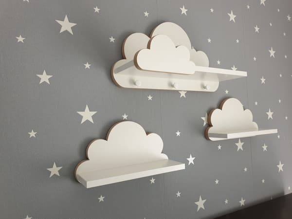 LAGUNA Cloud-hyllor med galge - Elegance