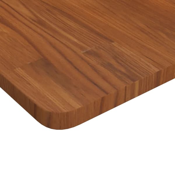 vidaXL arbejdsbord mørkebrunt 100x60x(71,5-98) cm egetræ