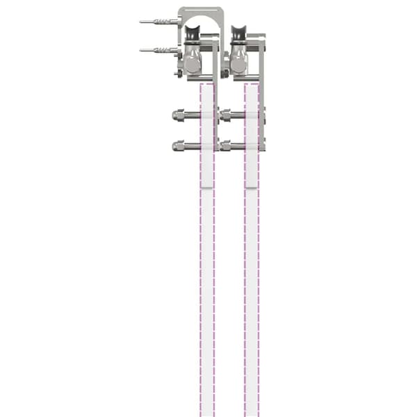 vidaXL Skjutdörrsfäste 183 cm stål silver